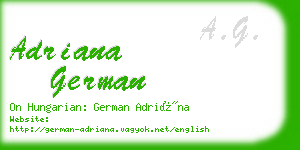 adriana german business card